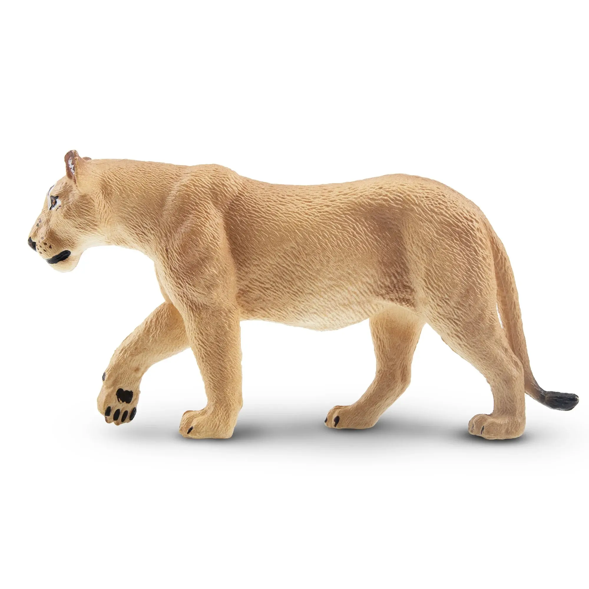 Toymany Hand-Painted Walking Pose Lioness Animal Figurine - Realistic Unisex Toy Model for Early Education, Montessori Sensory Play, Desk & Home Decor, Thoughtful Gifts, Collectibles