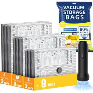 【DealsForYouDays】Cordless travel vacuum bag compression storage bag rechargeable air pump travel luggage clothes space saver waterproof reusable suitcase packing bags