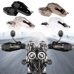 1 Pair Motorcycle Brush Hand Guards Retro Classic Windproof Handguard Anti-Scratch Protection For Harley Sportster XL883 XL1200 X48 Cruiser Daily Riding Road Trip