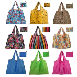 Foldable Floral Pattern Tote Bag, Waterproof Large Capacity All Over Print Shopping Bag for Women & Men,Casual Trendy Versatile High-quality Daily Commuting Shoulder Bag