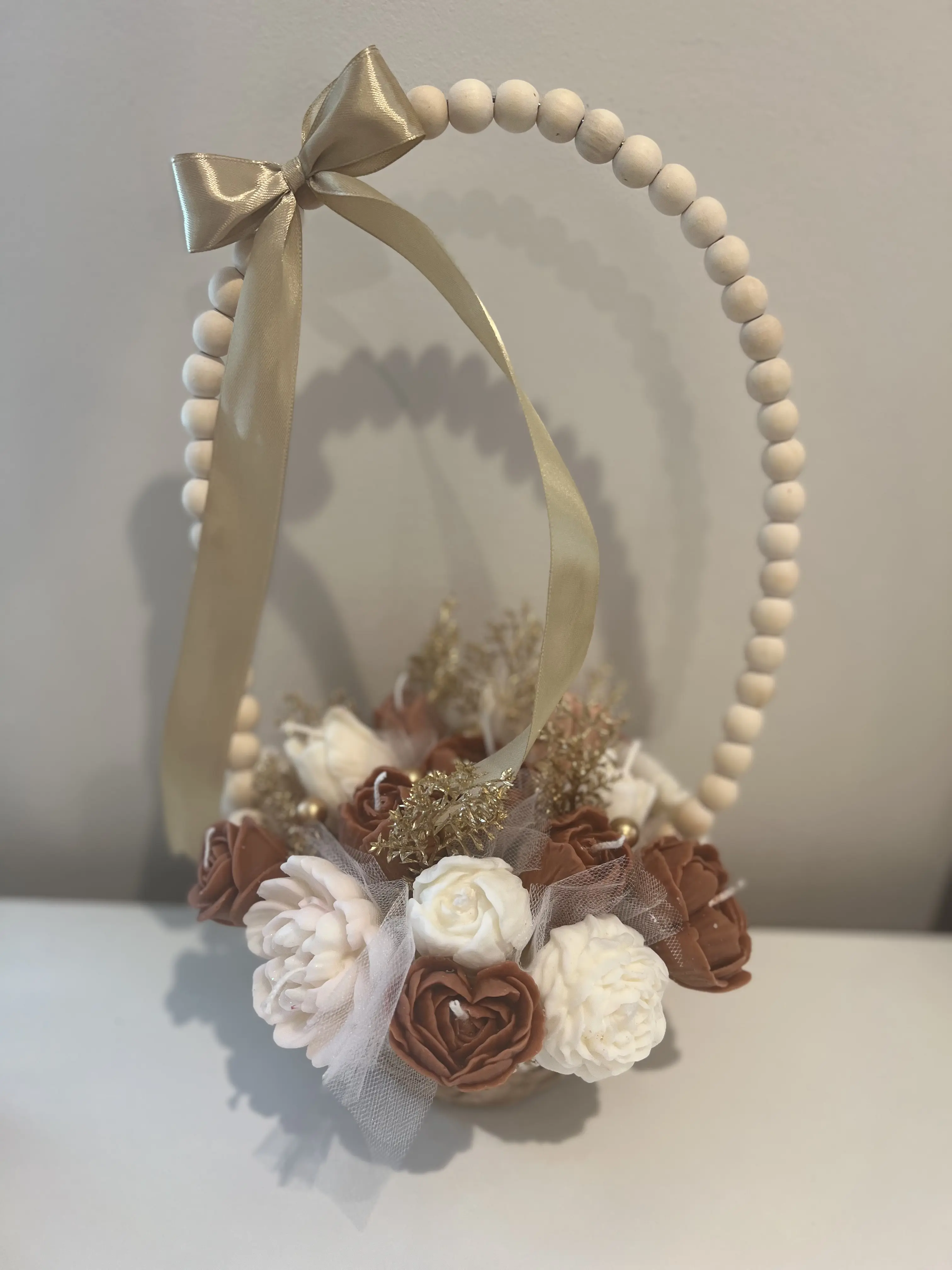 Floral Candle Basket A1