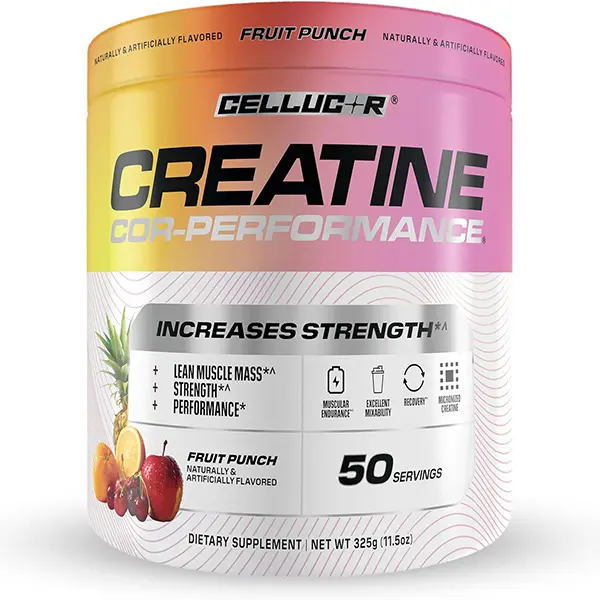 Creatine Powder Fruit Punch Flavor, 5g Micronized Creatine per Serving for Strength, Lean Muscle Mass & Endurance Support, Fast Absorbing Formula, 50 Servings