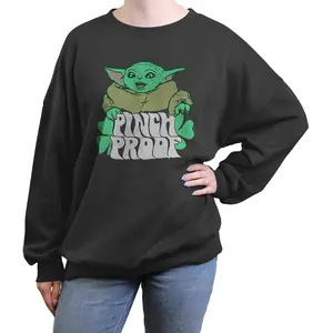 Junior's Star Wars: The Mandalorian Grogu Clover Pinch Proof Sweatshirt