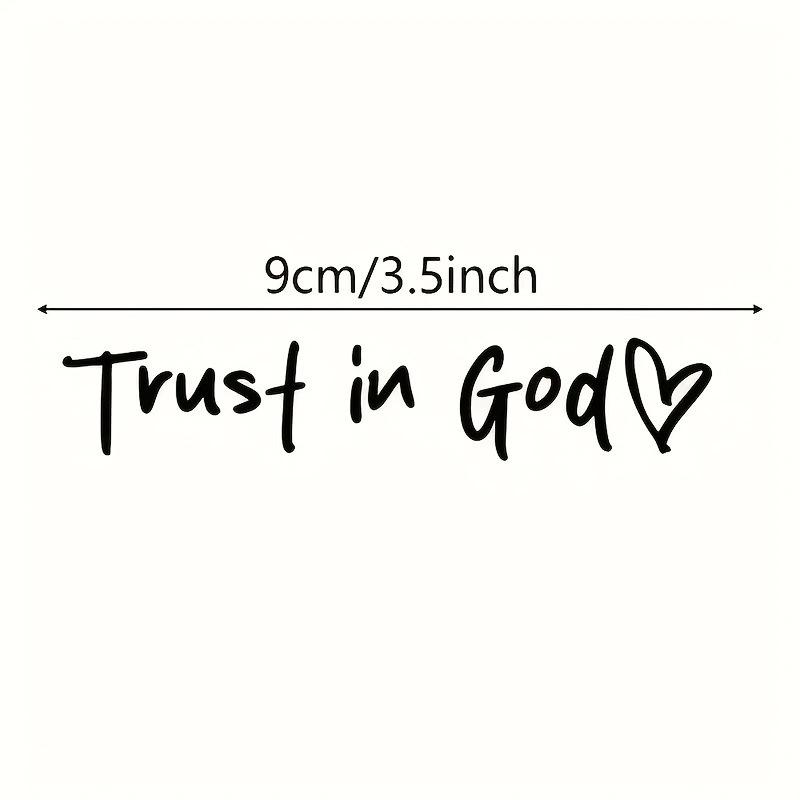 3/6PCS "Trust in God" Car Rearview Mirror Decal - Jesus & God Faith Car Lettering Sticker, Spiritual Touch for Believers, Belief Reminder, Faith Expression & Sharing Tool, Expressing Faith