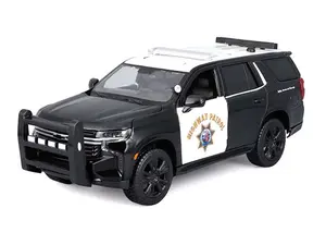 2021 Chevrolet Tahoe Highway Patrol – Black White (Design Authority) Diecast 1:24 Scale Model - Maisto 32548CHP