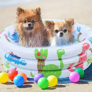 Cartoon Dinosaur Pattern Pet Water Spray Pad, Thickened Pet Water Spray Pool, Summer Outdoor Dog & Cat Water Pad, Pet Supplies