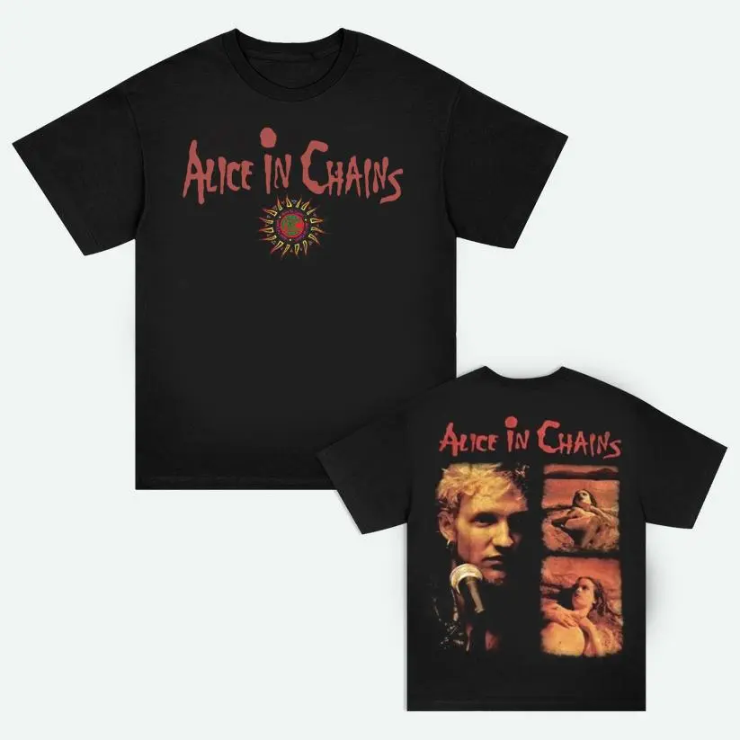 2 SIDE Alice In Chains Trending Vintage Graphic T-Shirt All Size