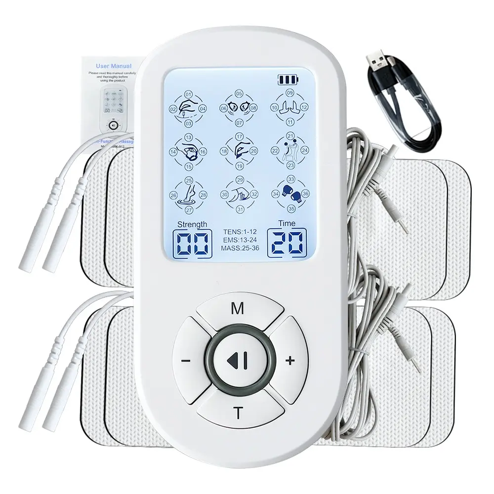 36 Modes Electric Muscle Stimulator Massage Machine, Tens Pulse Therapy, Body Relaxation Tool, Pain Relief, Multifunctional Massager Handheld Electrostimulator,Physical Therapy Equipment,Physiotherapy, Relaxation Aid, USB Rechargeable Massagers