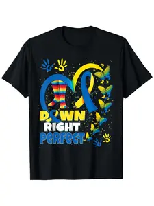 World Syndrome Day Shirt| Rock Your Socks T21 Awareness T-Shirt, Comfort Fit Men'S Tee, Crew Neck, Ultra Soft, Breathable, Moisture Wicking, Casual Summer Tee, Must-have Fashionable Tee