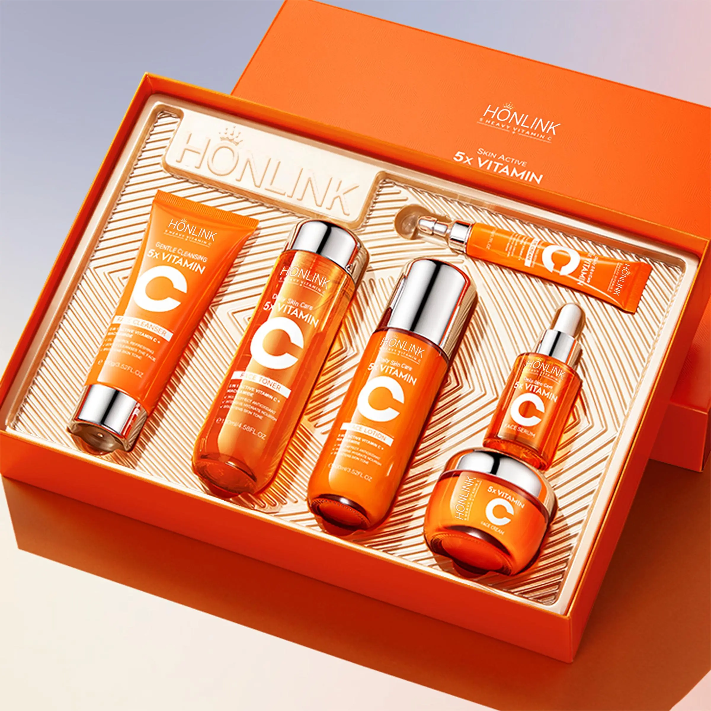 HONLINK 6-in-1 Skincare Set: Moisturizes, Repairs & Glows Skin | Korean Skincare Routine for Glass Skin | Radiant & Even Skin Tone