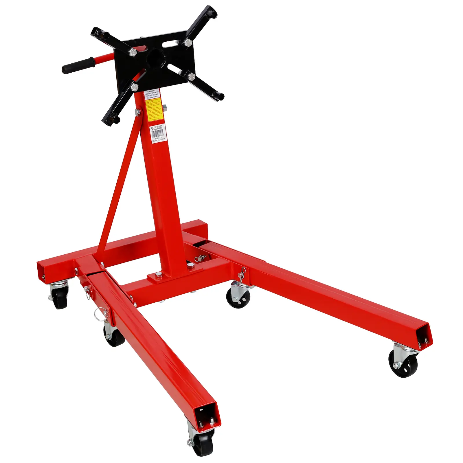 Heavy Duty Portable Engine Stand with 360 Degree Swiveling Head Supports 2000lbs Steel Construction for Vehicle Engine Blocks Durable Tubular Steel Construction