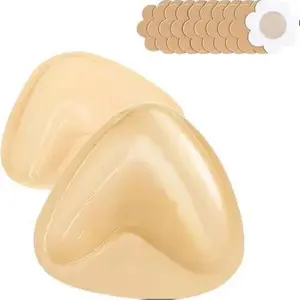 Double-Sided Sticky Bra Pads Inserts – Push-Up Bikini & Swimsuit Enhancers | Reusable Invisible Lift Inserts for Sports Bra, Backless & Strapless Outfits Comfort Womenswear