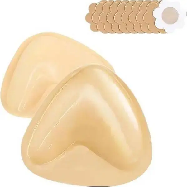 Double-Sided Sticky Bra Pads Inserts – Push-Up Bikini & Swimsuit Enhancers | Reusable Invisible Lift Inserts for Sports Bra, Backless & Strapless Outfits Comfort Womenswear