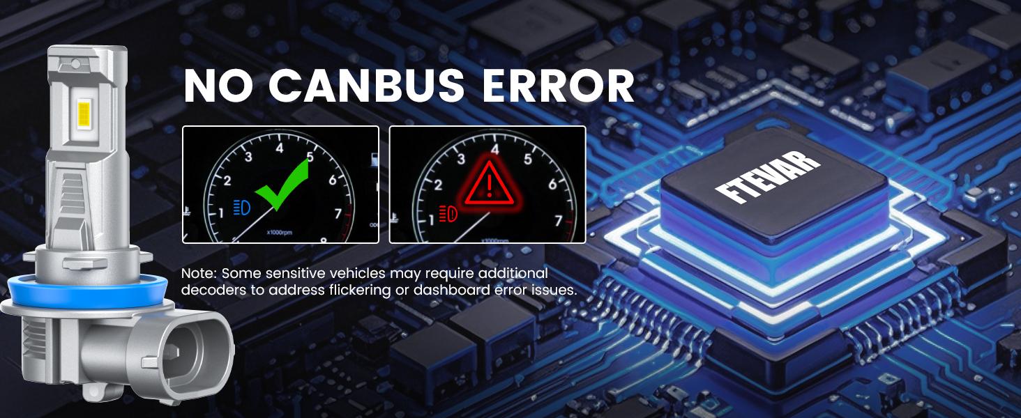 9005 H11 Light Bulbs Combo, 60000LM Super Bright 6500K Cool White, Fanless 1:1 Mini Size, Pack of 4