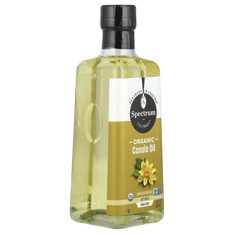Spectrum Culinary Organic Canola Oil, Expeller Pressed, Refined, 16 fl oz (473 ml)