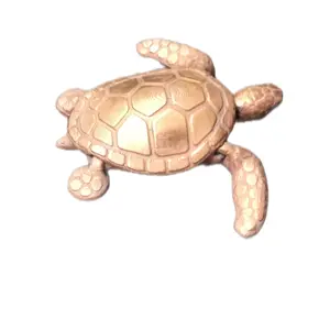 Articulated Copper Electroplated Turtle Figurine Decor