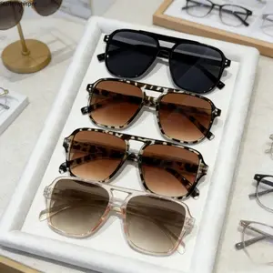 4-Pack Unisex Y2K Aviator Sunglasses, Polarized Lightweight Shades with Vintage Square & Double Bridge Designs, UV400 Protection Fashion Eyewear Perfect for Daily Wear, Travel & Outdoor Activities