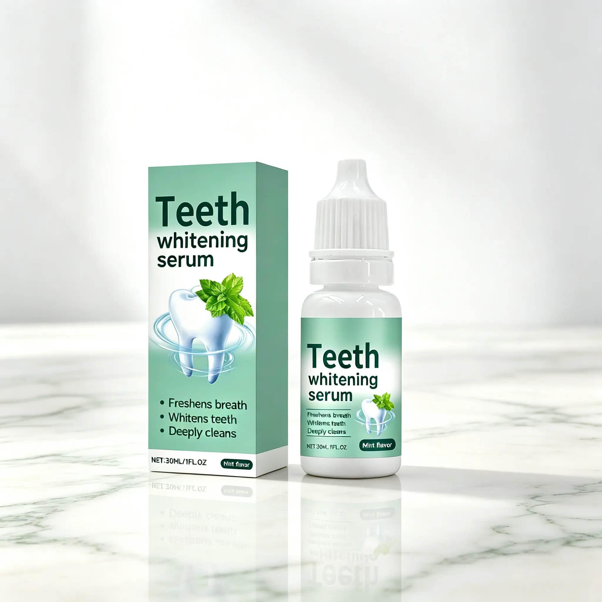 Mint Teeth Whitening Serum – Brightens Smile, Cleans Deeply, Fresh Breath, 30ml