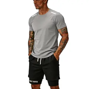 Men's Summer Quick-Dry Breathable Loose Sports Set Short Sleeve T-Shirt Casual Shorts