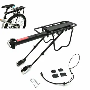 HTTMT- Bicycle Fender Luggage Carrier Adjustable Aluminum Bike Rear Rack Seat Post Mountain Mount Quick Release Metal Pannier
