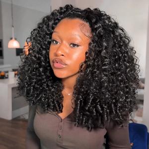 ISEE HAIR 250% Density Wear Go Burmese Curly Half Wig InvisiFit Strap Flip Over Wig With Drawstring Cap Invisible Hairline Human Hair Wigs for Beginners Vacation Hair #Summervibes#ISEECrochetNewArrivals,summerhairstyles