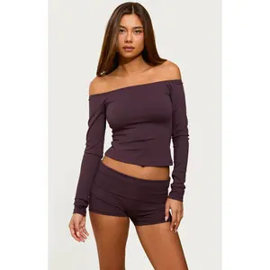 Edikted Women's Tezia Off Shoulder Long Sleeve Top