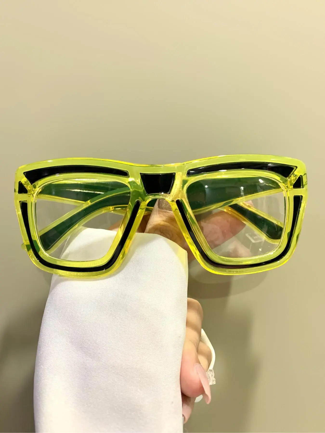 Unisex Fashionable Tinted Lens Square Frame Eyeglasses, Trendy Casual Eyeglasses for Everyday Use, Casual Fashion Frames, Fashion Accessories for Outdoor Activities, Eyewear
