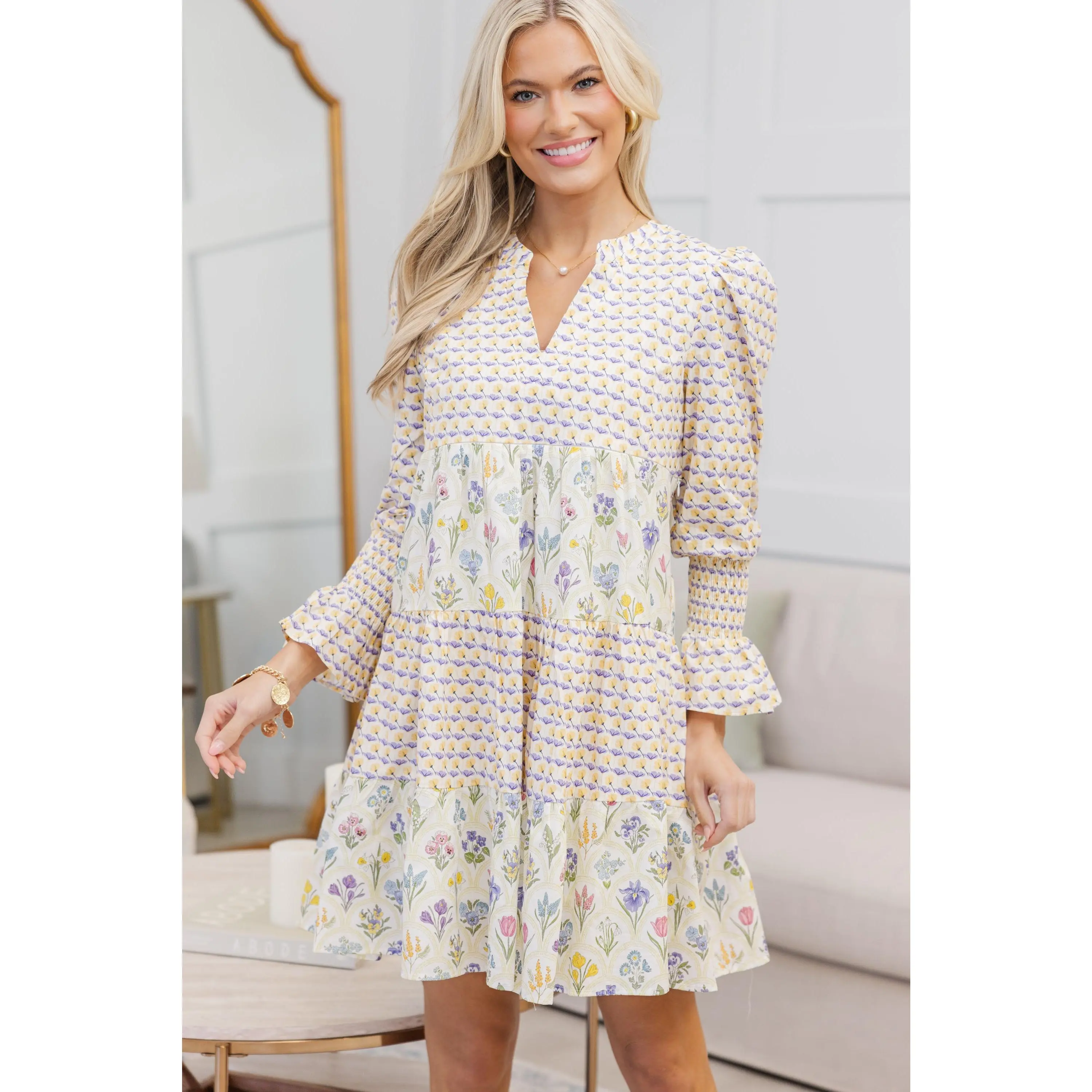 NURSING COLLECTION: In Your Happy Place Yellow Floral Dress
