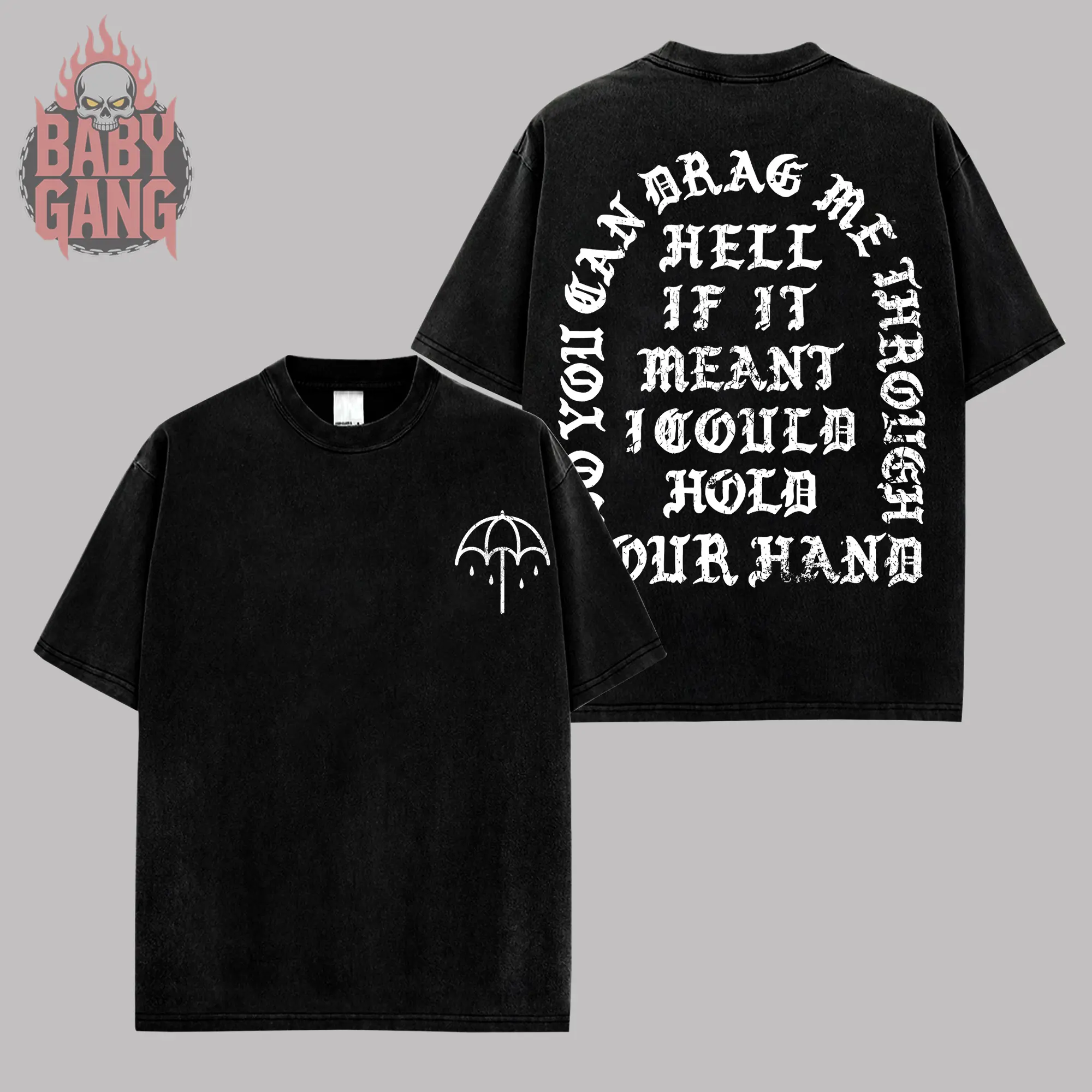 [Baby Gang] Bring Me The Horizon - That's the Spirit Heavy Metal Washed Tee Bring Me The Horizon Tour 2026 Alternative Rock Unisex Oversize Rock Band Cotton Gift For Rock Music Lovers Vintage 90s Graphic T-Shirt Graphic Streetwear