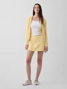 GAP 100% Cotton Cable-Knit Mini Skort