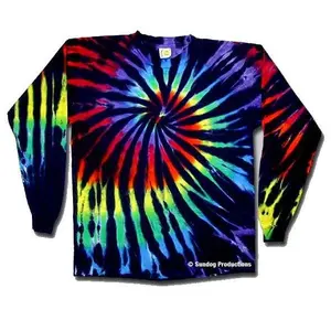 Stained Glass Long Sleeve Tie Dye Shirt