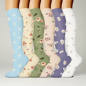 Men & Women Copper Compression Socks (6 Pairs), Best Support for Nurses, Running, Hiking, Comfortable and Durable, Breathable Compression Socks, Polyester Athletic Socks