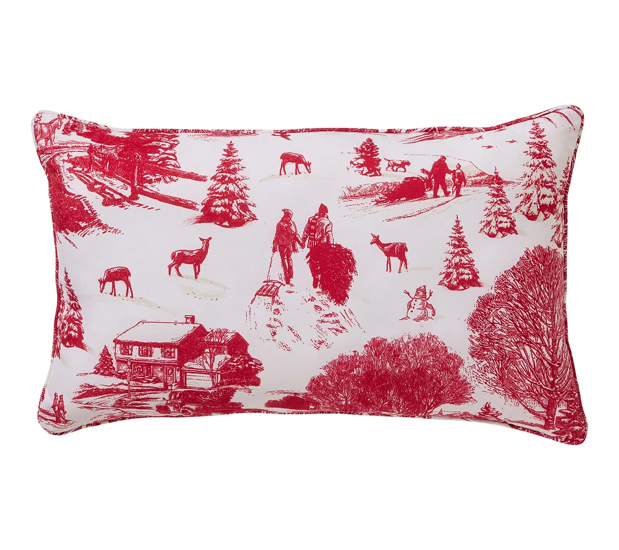 Hallmark Red Toile 3-Piece Holiday Comforter Set, Twin/Twin XL
