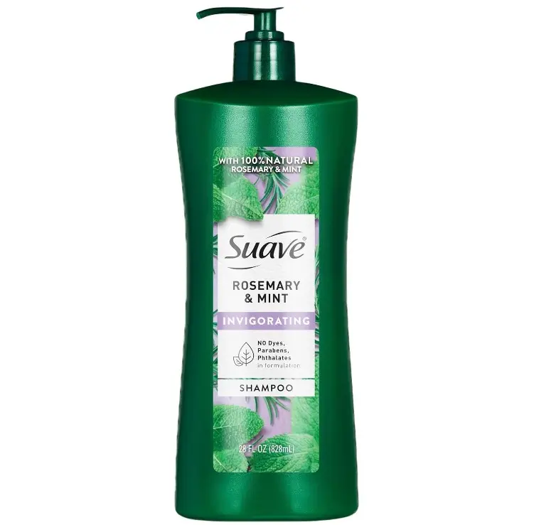 Suave Invigorating Shampoo with Rosemary & Mint, Refreshing & Replenishing Care for Healthy-Looking Hair, No Parabens, Phthalates, or Dyes, 28 FL OZ Bottle