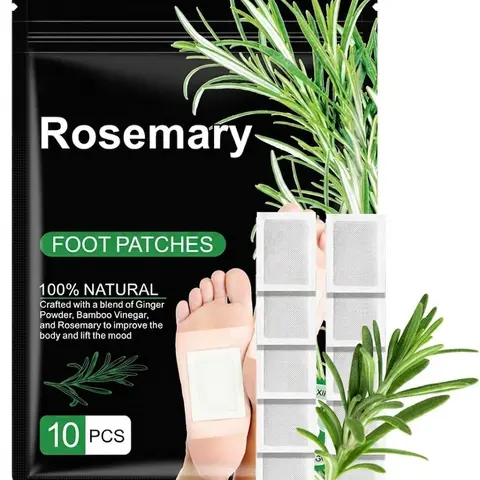 10PCS Disposable Foot Sole Pads, Herbal Scented Rosemary Ginger Foot Care Patches, Easy Apply Pads for Daily Foot Care