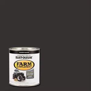 Rustoleum 280104 Farm Paint, Gloss Black - 1 qt.