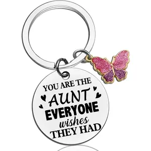 Aunt Gifts For Mothers Day Cute Keychain For Aunt Best Auntie Ever Gifts Aunts Presents From Niece Nephew Christmas Birthday GIft For Aunts GIfts Keyring