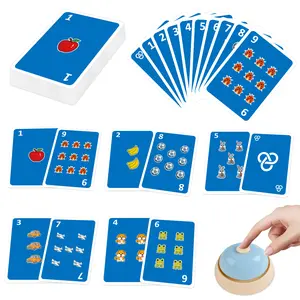 Fast Math Card Game for Kids – Race to 10 Addition Game with Buzzer, Fun Learning Toy for Family & Classroom Make Learning Addition & Subtraction Fun Number Sense