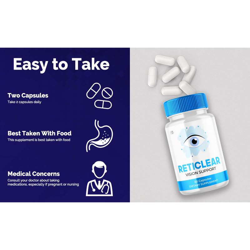 (3 Pack) Reticlear Pills, Support Healthy Vision & Enhance Eye Function 180ct