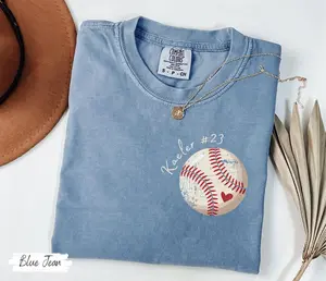 [PLS Note] Custom Baseball Shirt, Mom Baseball Tee, Last Name And Number Shirt, Baseball Shirt With Number