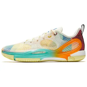 【Anta】Water Splash 7 ROCCO String Technology Low-Top Basketball Shoes for Men with Full-Sole Nitrogen Technology, Trendy, Comfortable, Slip-Resistant, Wear-Resistant, and Grippy Trending Shoes, House White Official Shoes to Get / Maison Mihara