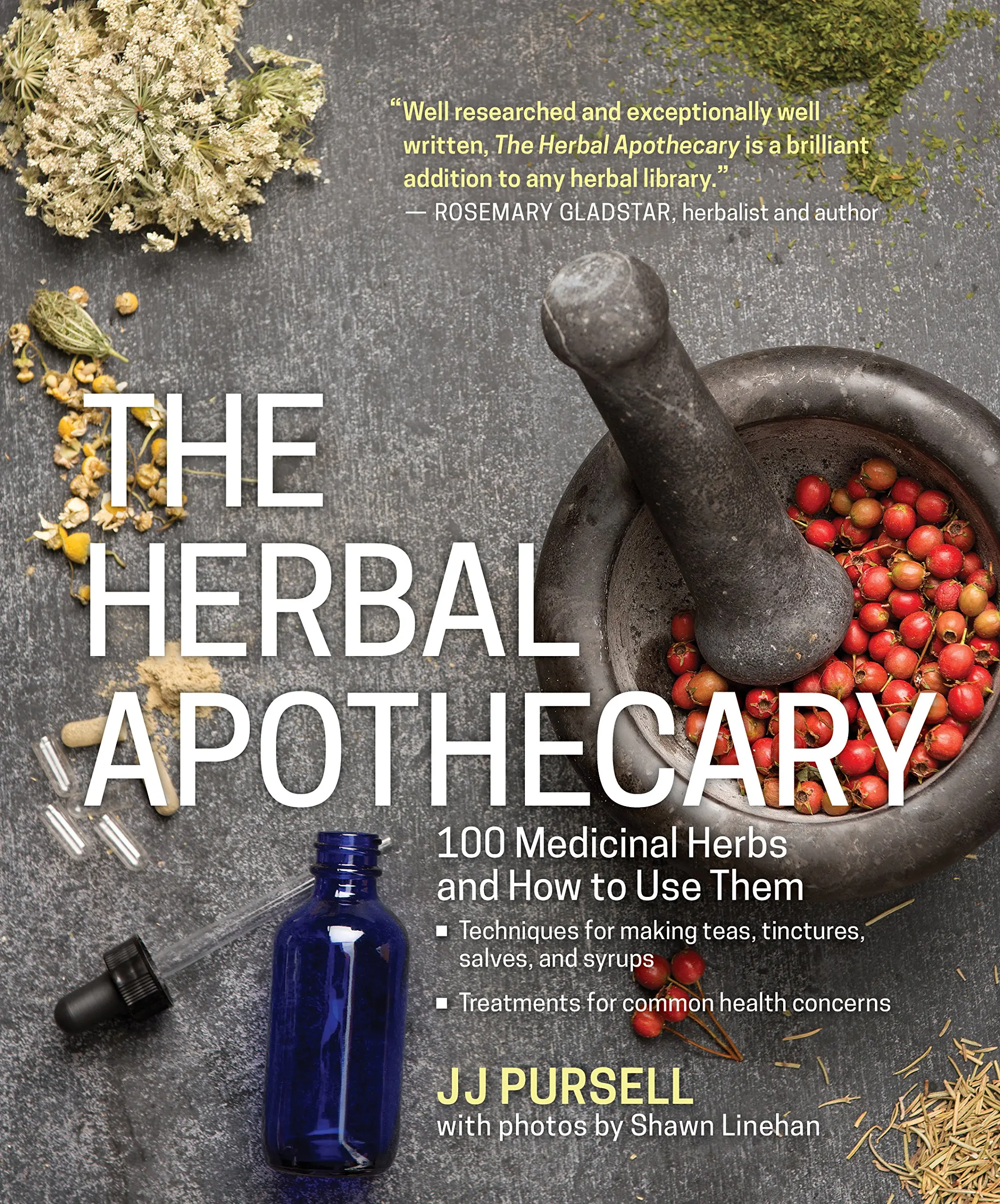 The Herbal Apothecary: 100 Medicinal Herbs and How to Use Them -- Jj Pursell - Paperback