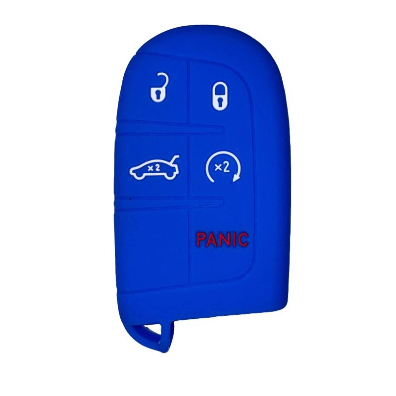 Silicone Car Key Cover Case Protector for Scat Pack 392 Charger/Challenger in Blue