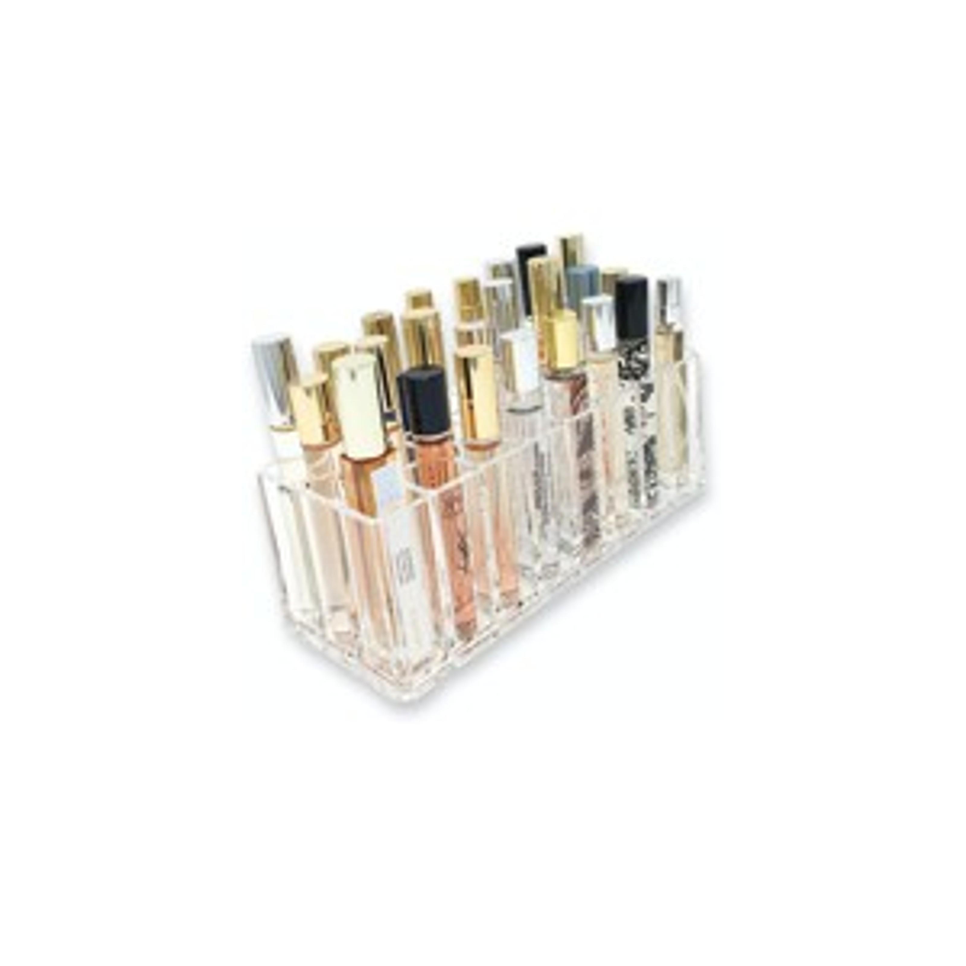 Acrylic Rollerball Perfume Organizer Beauty Scent Holder 24 Space Organization Refillable Container Tall Scented Oil Storage Display Case (2)