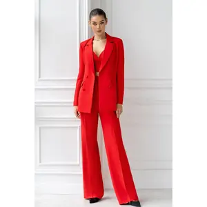 Red Double Breasted Suit 3-Piece