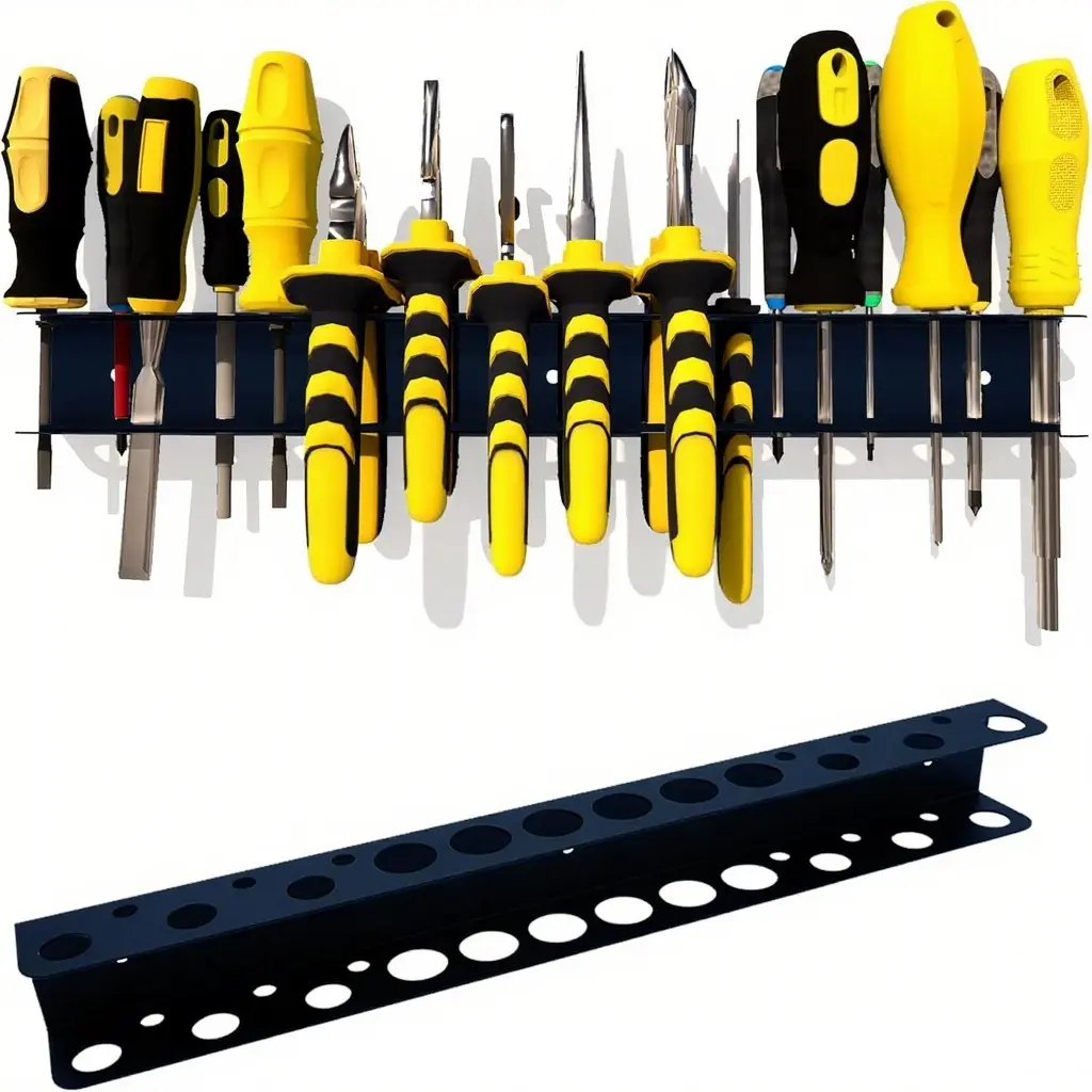 Garage Storage Rack Wall Mount, Metal Tool Organizer, Ideal for Garage Workshop, Pliers and Screwdriver Manual Tools Holder, Construction Tool Organizer, Tool organisers
