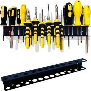Garage Storage Rack Wall Mount, Metal Tool Organizer, Ideal for Garage Workshop, Pliers and Screwdriver Manual Tools Holder, Construction Tool Organizer