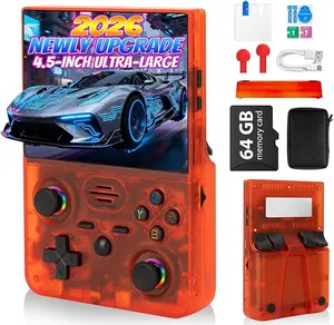 2026 NEW Upgrade RF45V Retro Handheld Game Console - 4.5 Inch Ultra-Large Screen,Support Wide variety and large quantities Classic Games,64G TF Card,4000mAh Battery,Linux System,Birthday Gift for Adult or Friends