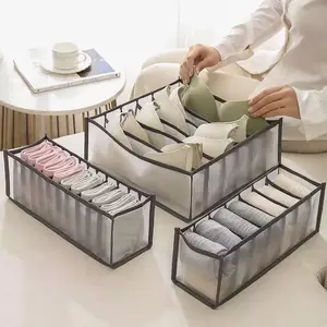 Mesh Sock Organizer Box, Underwear Drawer Storage, Closet Clothing Sorter, Home Organization Divider, Multi-Compartment Holder