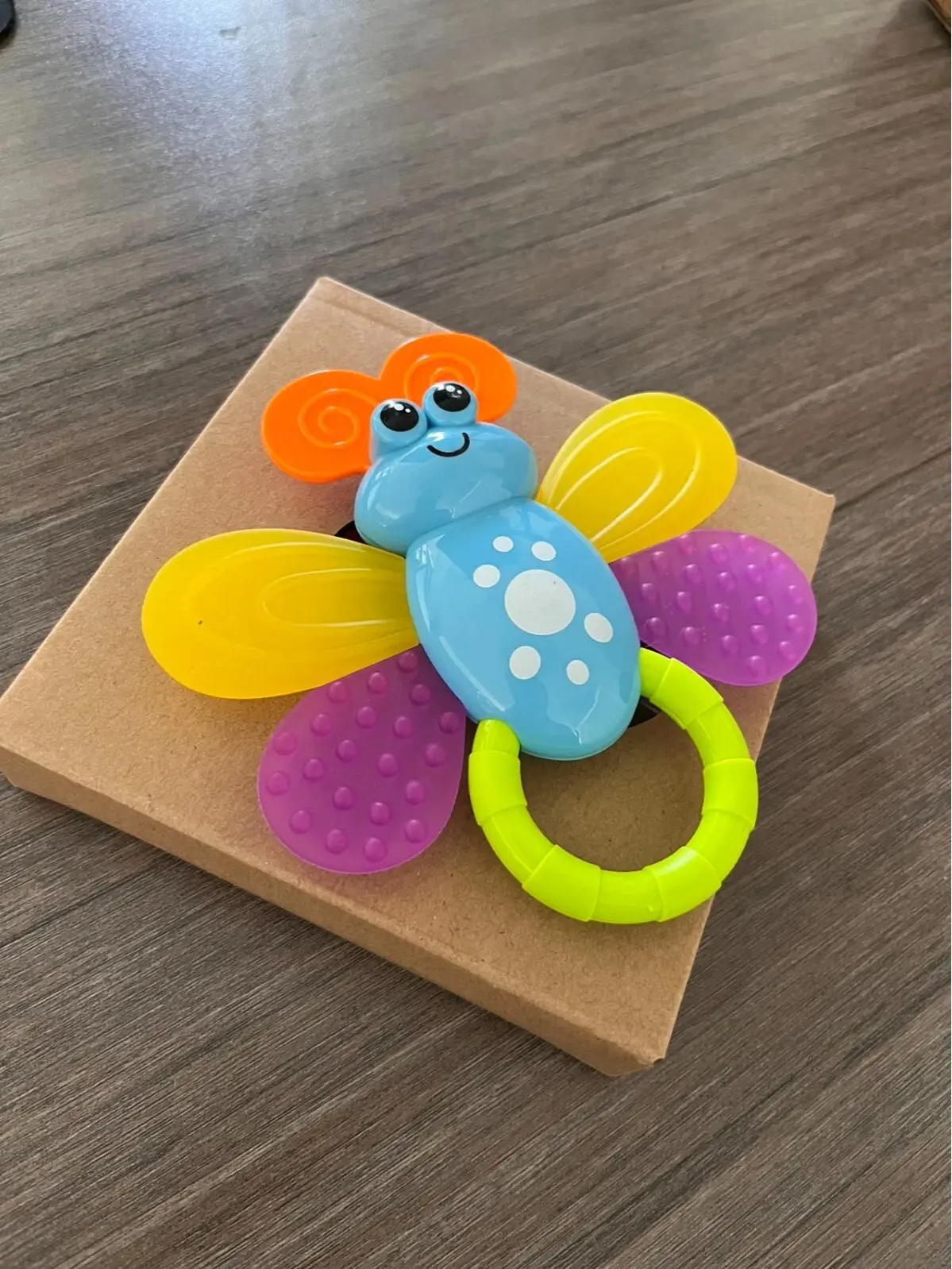 Baby Teether Toy Sensory Silicone Teething Rings Nibbles Textured Easy Handles